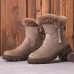 Large Size Women Casual Side  zip Comfy Winter Snow Boots