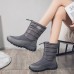 Women Warm Lined Pull On Plus Velvet Snow Casual Boots