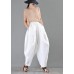 Vintage White Loose Cotton Linen Radish trousers Summer Pants