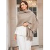 Pure Wool Scarf Shawl w/ Fringed Decoration 200x70cm/79
