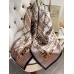 Chain Pattern Silk Square Scarf 88x88cm