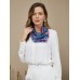 100% Mulberry Silk Floral Pattern Scarf 53x53cm