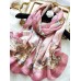100% Mulberry Silk Printed Rectangular Long Shawl Scarf 170x53cm