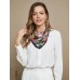 100% Mulberry Silk Floral Pattern Square Scarf 53x53cm