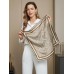 Pure Silk Geometric Pattern Square Scarf 53x53cm
