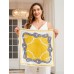Pure Silk Printed Designer Square Scarf 53x53cm/21