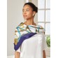 100% Mulberry Silk Printed Square Shawl Scarf 88*88cm