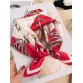 Pure Silk Printed Designer Square Scarf 53x53cm/21