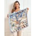 Pure Silk Scenery Pattern Square Scarf 68x68cm/26.8