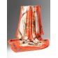 Orange Harmony Silk Square Scarf 110