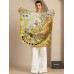 Pure Silk Leopard & Floral Scarf - Size 90x90cm