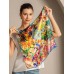 Pure Silk Oil Painting Square Scarf - Size 53x53cm