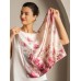 Pure Silk Rose Pattern Square Scarf - Size 53x53cm