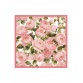 Pure Silk Pink Floral Print Square Scarf - Size 90x90cm